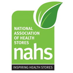 National Association of Health Store logo - Link to NAHS website providing information, support and marketing for both health stores and consumers across the UK. certification