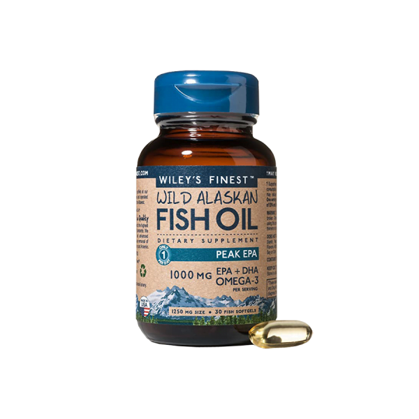 Wileys Finest Wild Alaskan Fish Oil bottle - 1000mg 60 fish softgel - online shop product image