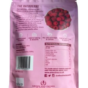 Arbuckle's Freeze-Dried Raspberries Back
